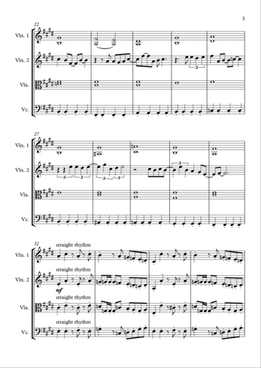 God Only Knows String Quartet scores gallery preview page 3