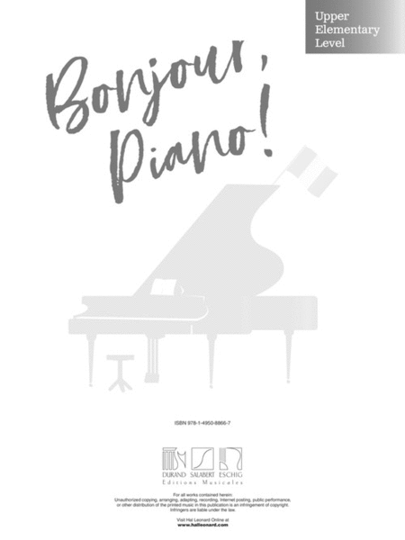 Bonjour, Piano! - Upper Elementary Level