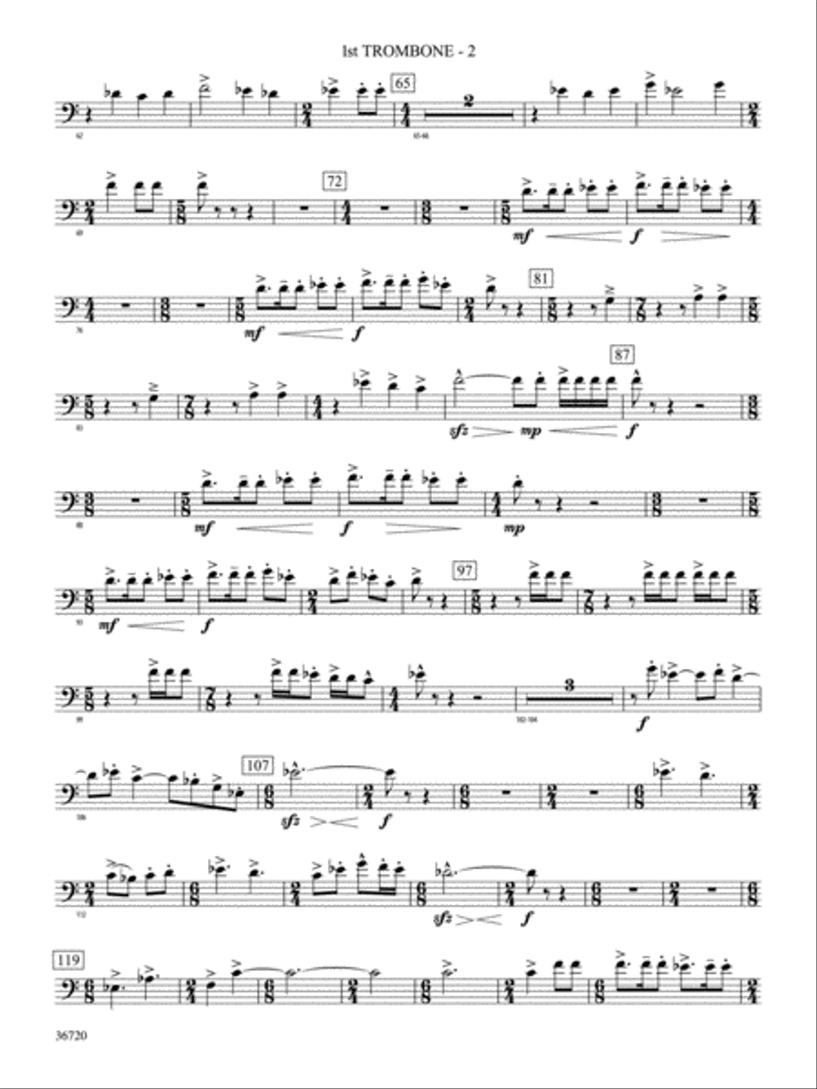 Tribute: 1st Trombone Concert Band scores gallery preview page 2