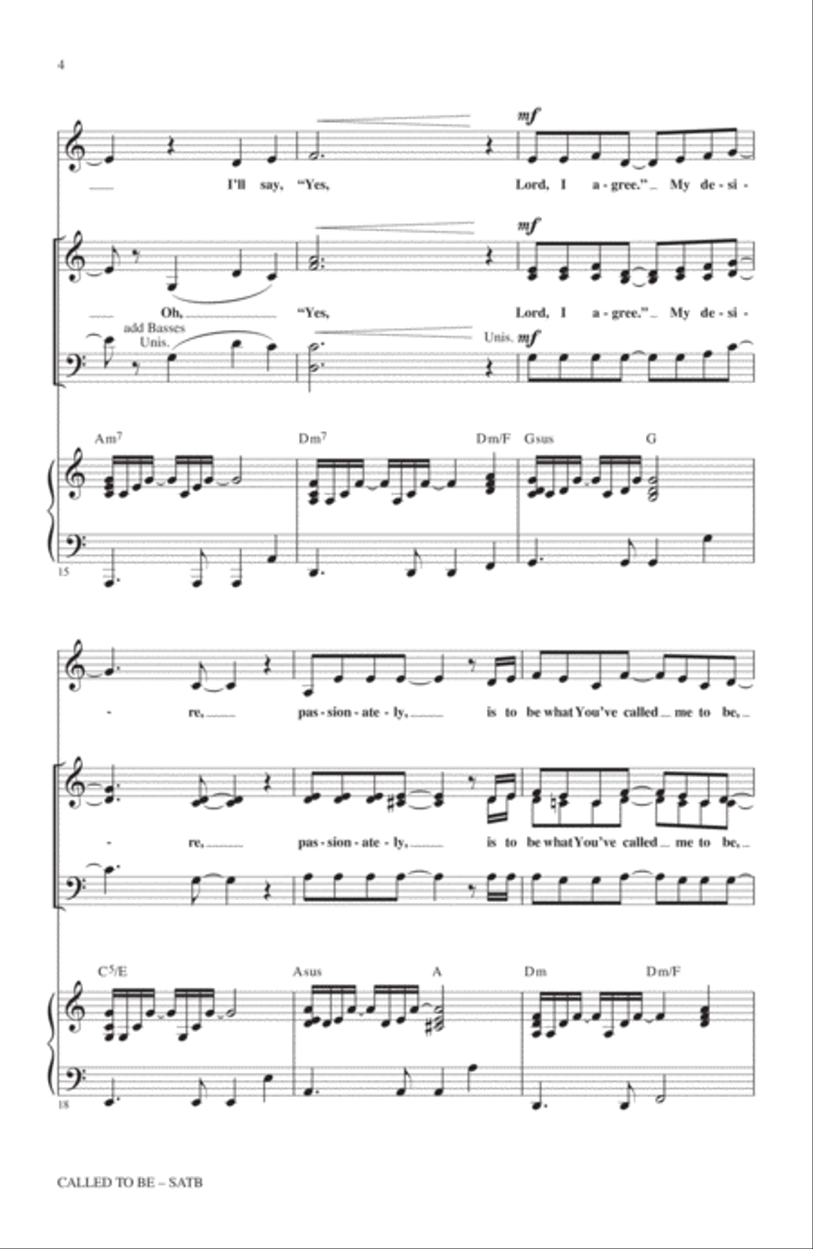 Called To Be Called To Be 4-Part scores gallery preview page 3