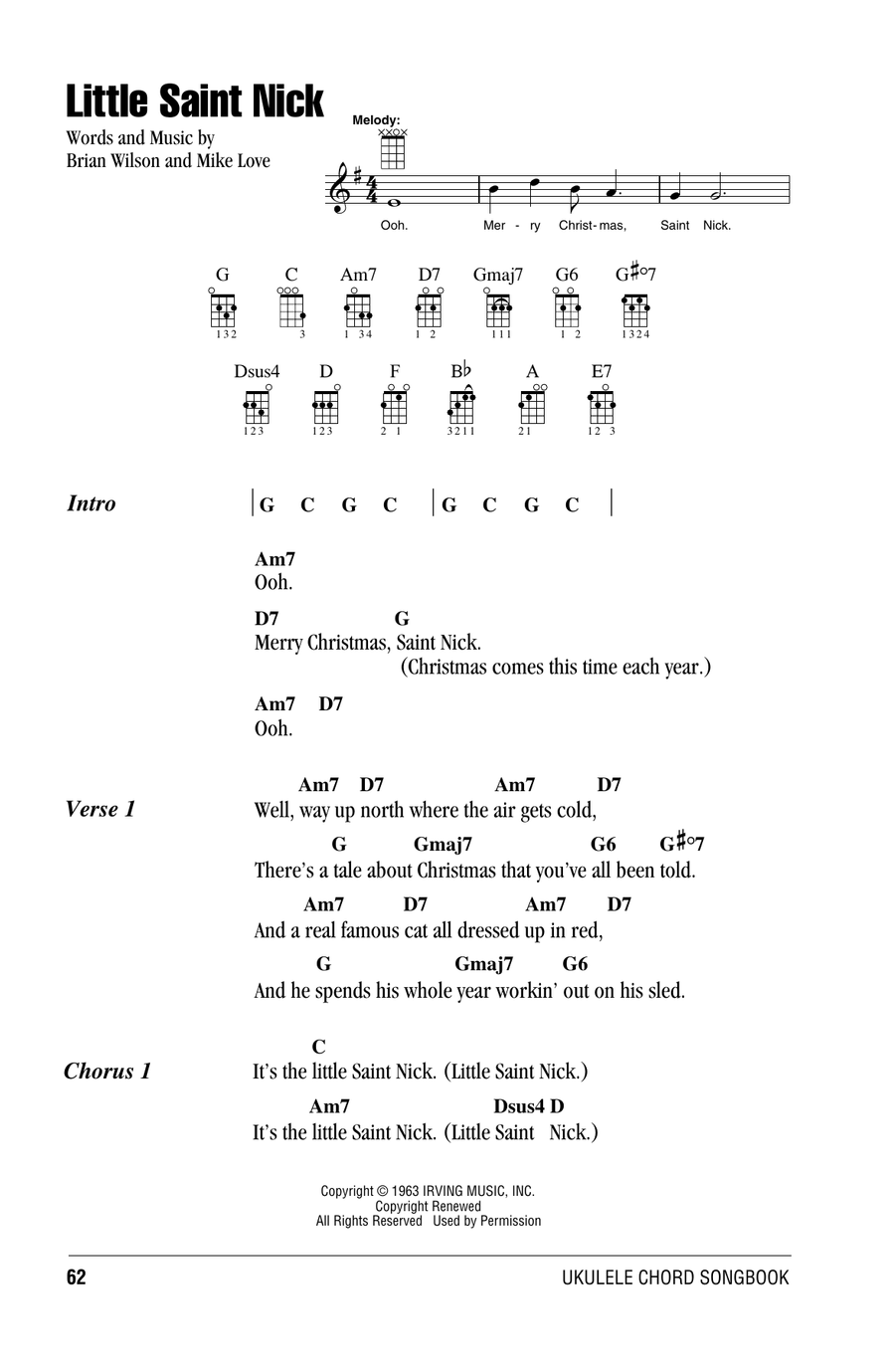 Little Saint Nick Ukulele scores gallery preview page 1