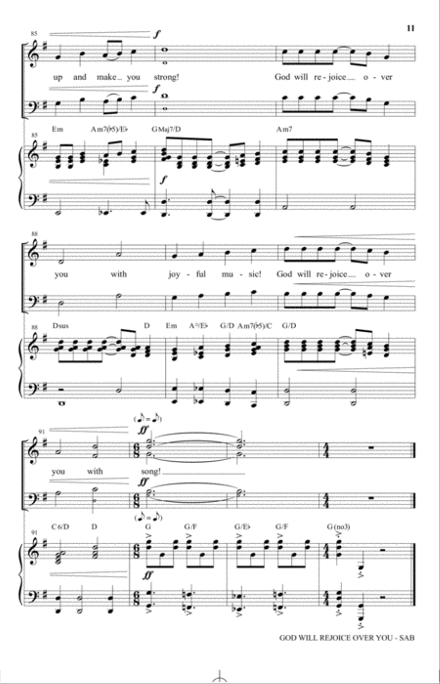 God Will Rejoice Over You 3-Part scores gallery preview page 10