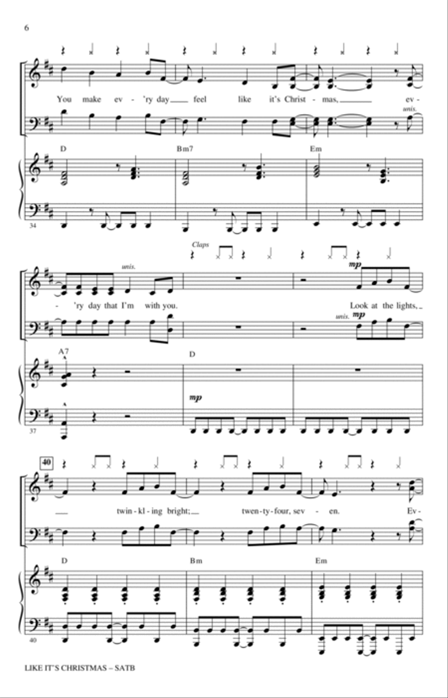 Like It's Christmas (arr. Mac Huff) 4-Part scores gallery preview page 5