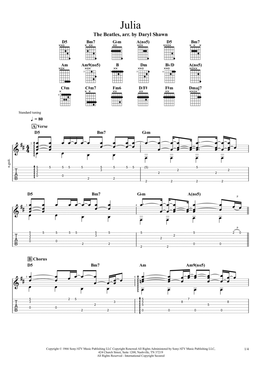 Julia Electric Guitar scores gallery preview page 1