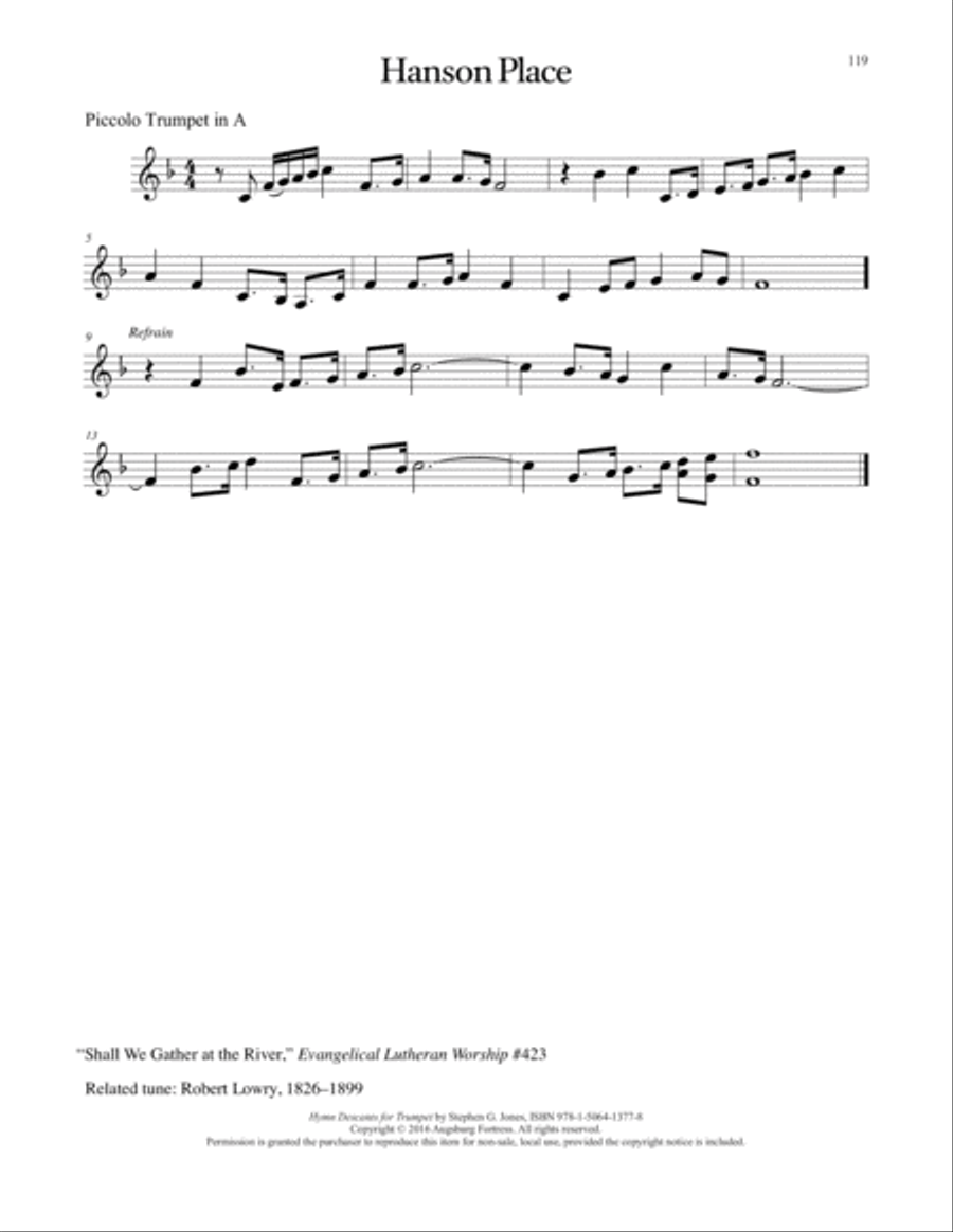 Hymn Descants for Trumpet C Trumpet scores gallery preview page 120