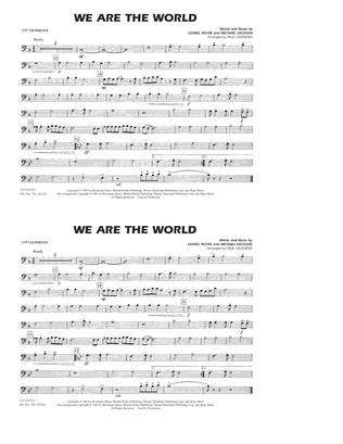 Book cover for We Are The World - Trombone 2