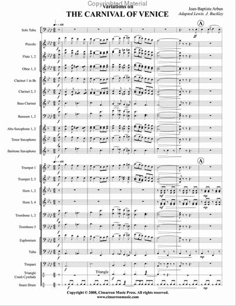 Carnival of Venice Carnival of Venice Tuba scores gallery preview page 2
