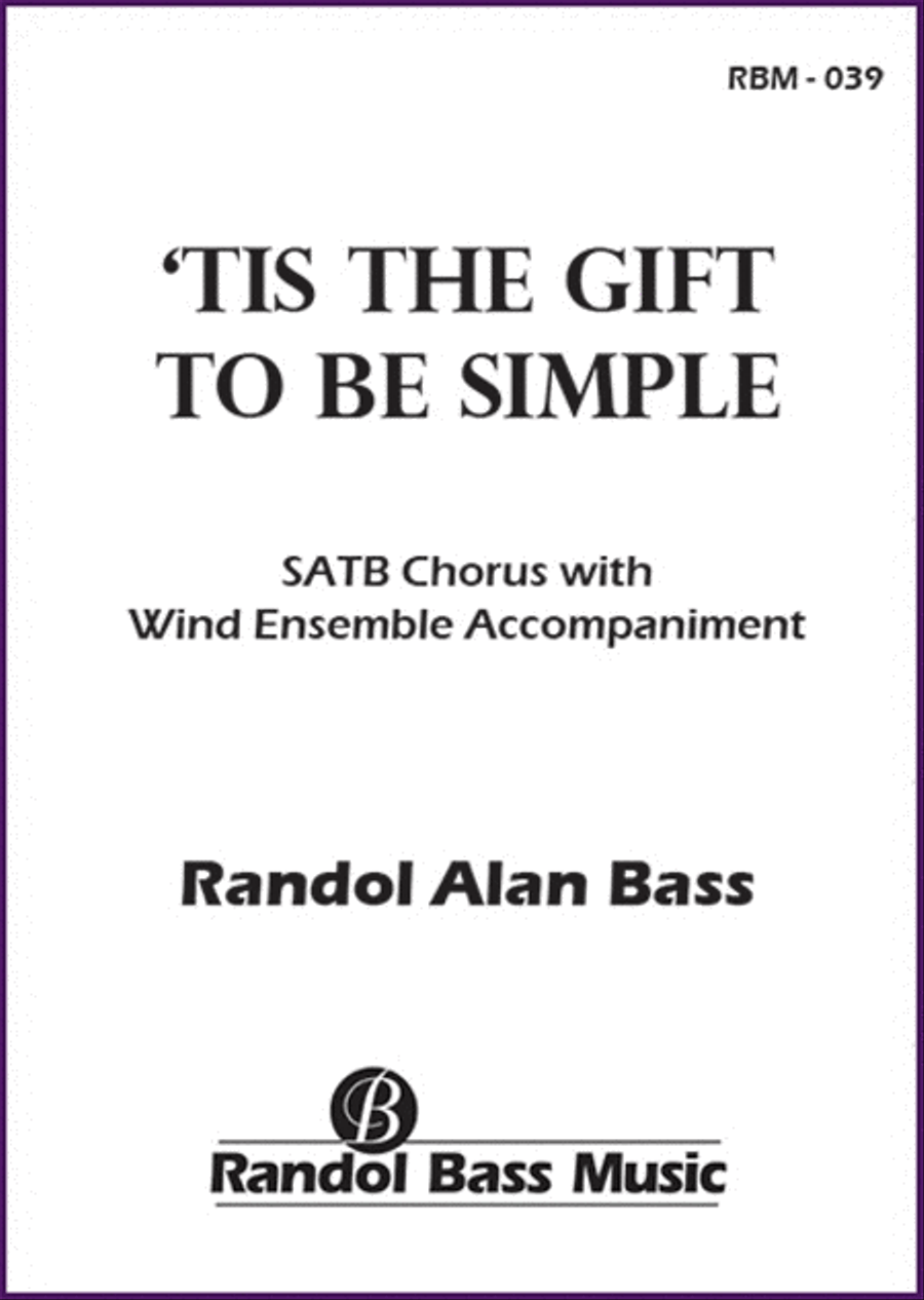 'Tis the Gift to be Simple 4-Part scores gallery preview page 1