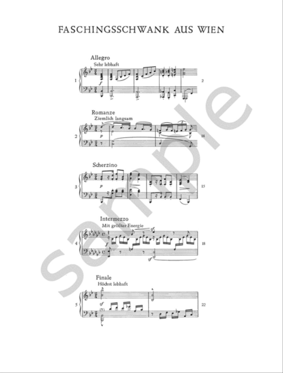 Faschingsschwank aus Wien (Carnival of Vienna Piano scores gallery preview page 2