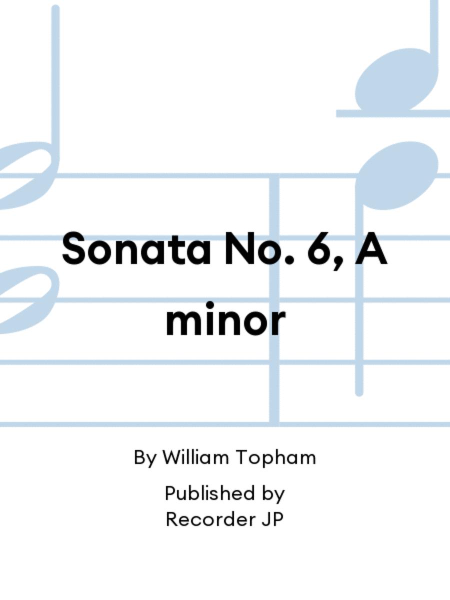 Sonata No. 6, A minor Alto Recorder scores gallery preview page 1