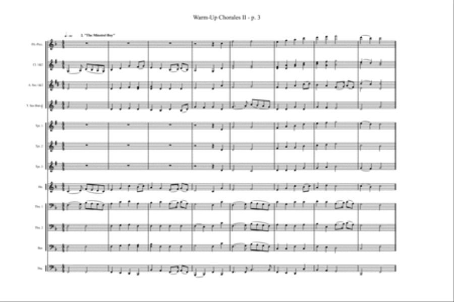 Warm Up Chorales Part II Marching Band scores gallery preview page 4
