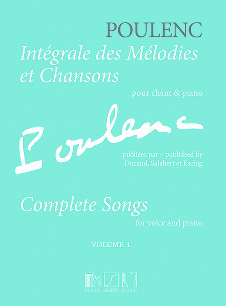 Poulenc: Complete Songs 1