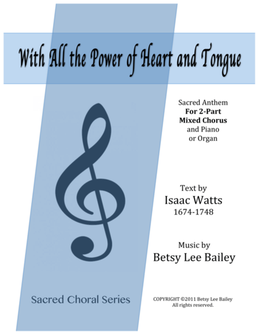 With All the Power of Heart and Tongue 4-Part scores gallery preview page 1