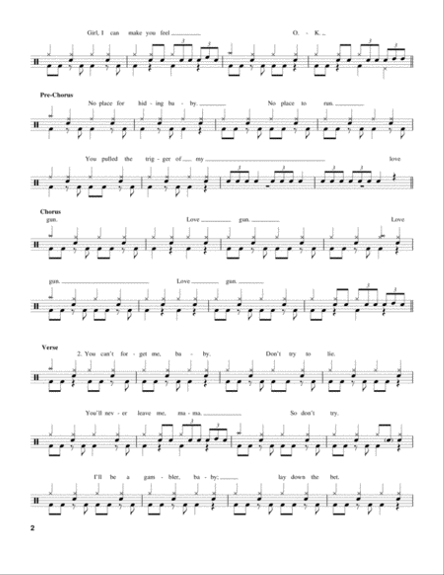 Love Gun Drum Set scores gallery preview page 2