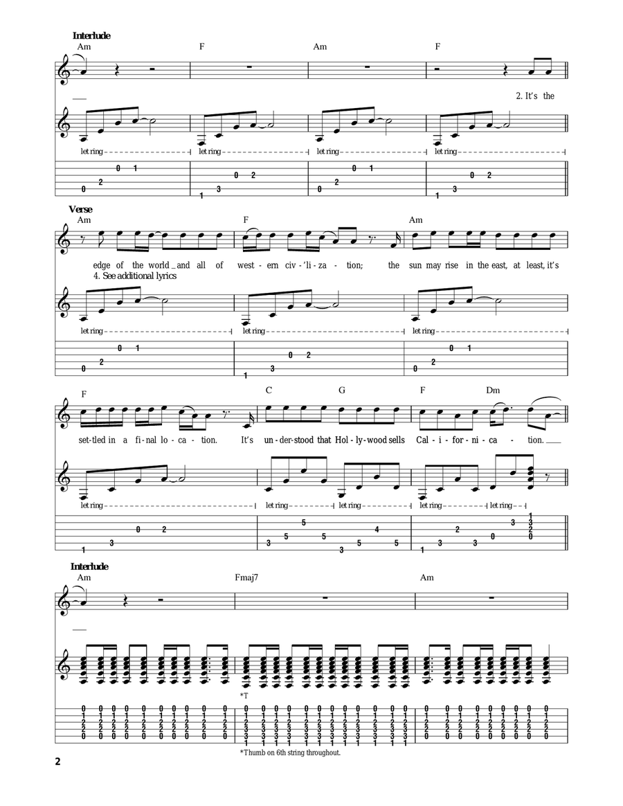 Californication Californication Acoustic Guitar scores gallery preview page 2