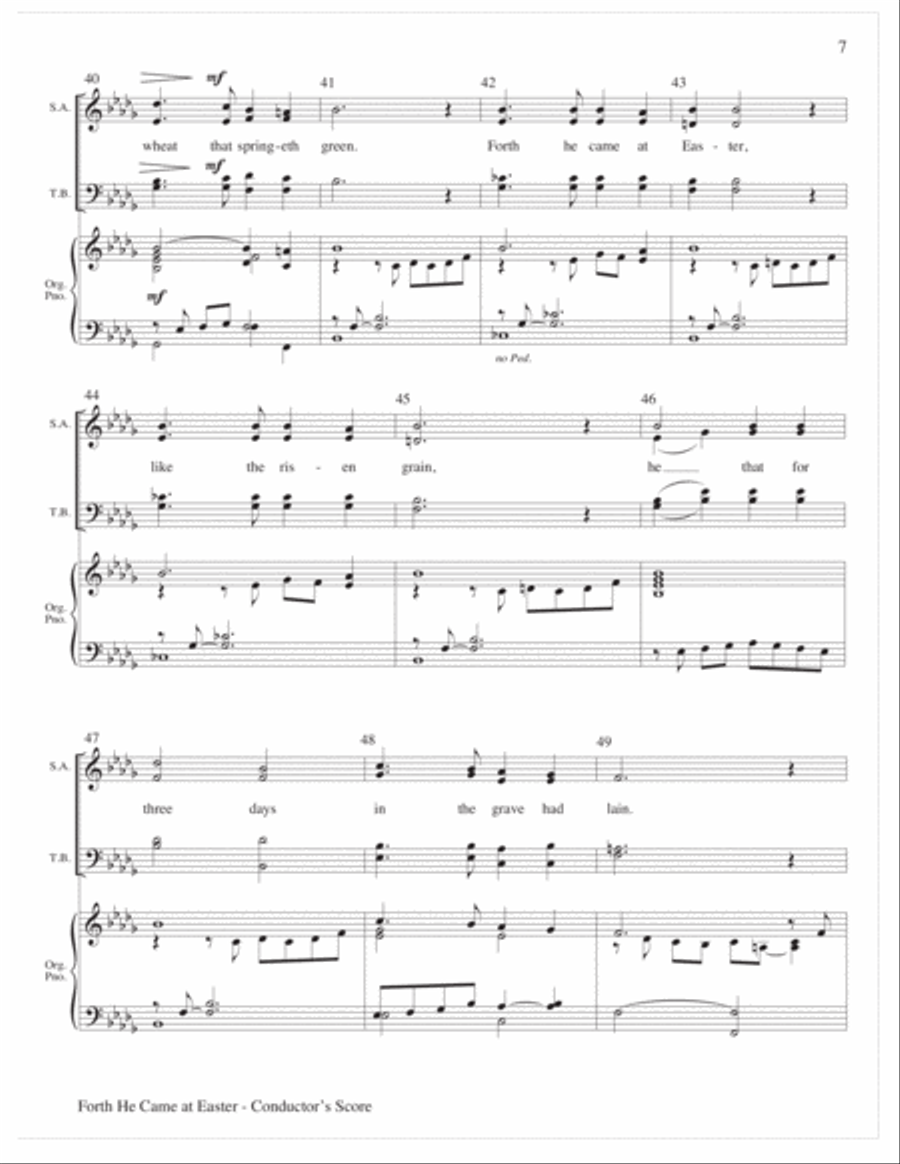 Forth He Came at Easter Choir scores gallery preview page 7