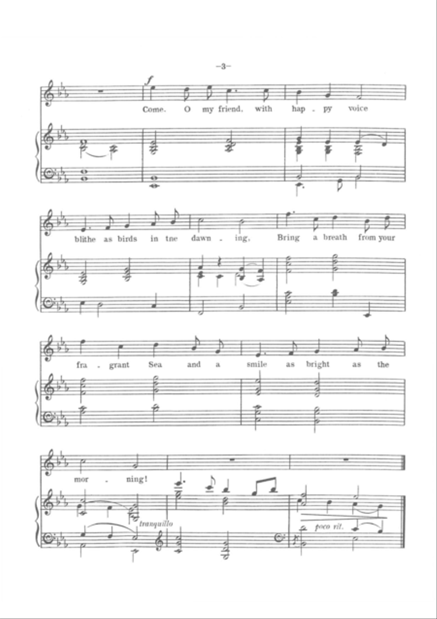 Four Songs of the Sea for High Voice Chamber Music scores gallery preview page 6