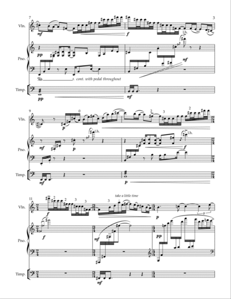 For____* for violin, piano and timpani - dedicated to your timpanist - mixed level Chamber Music scores gallery preview page 3