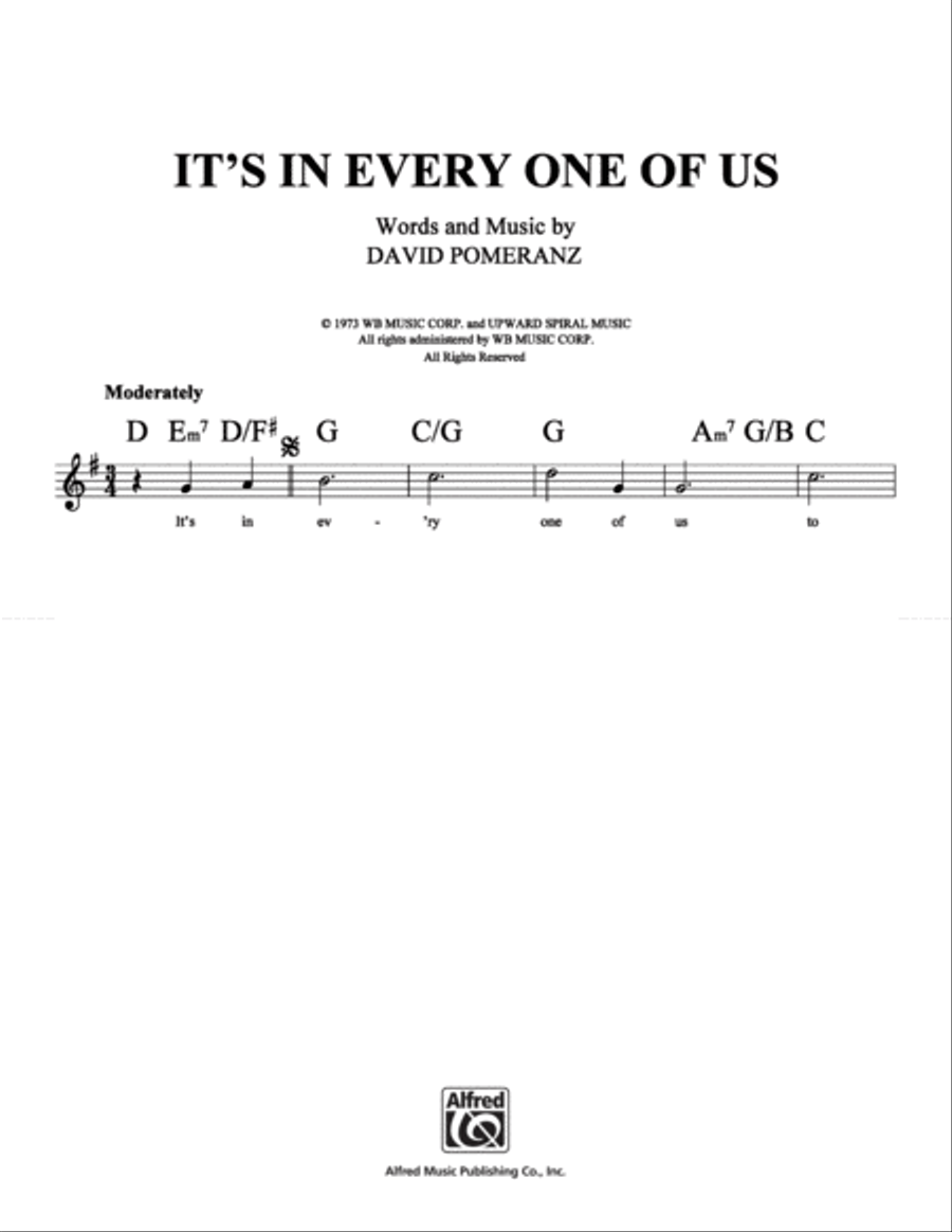 It's In Every One of Us School and Community scores gallery preview page 1