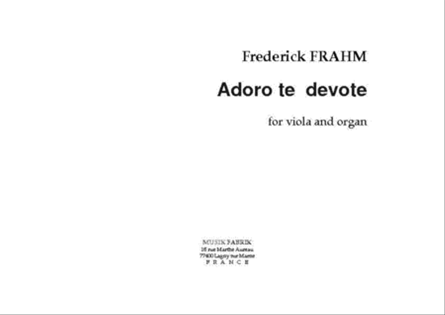 Adoro te Devote Viola scores gallery preview page 1