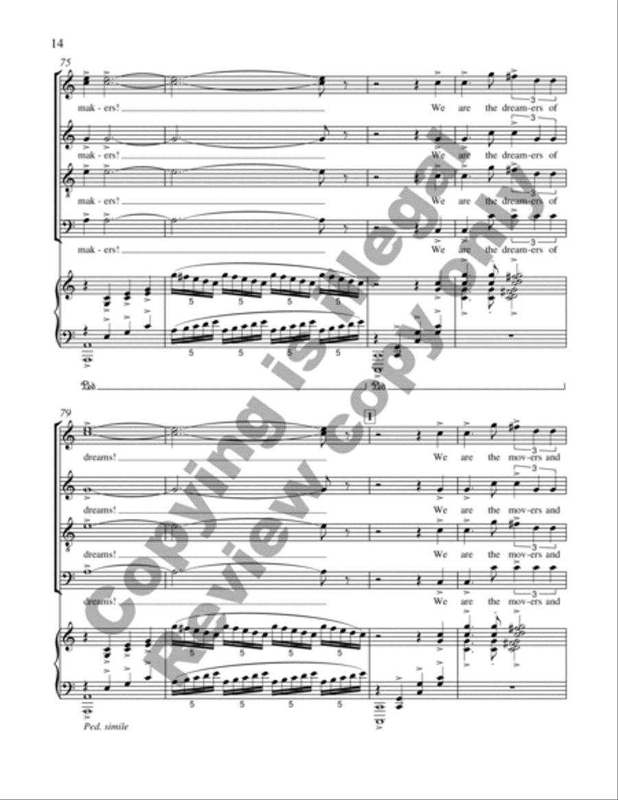 The Dreamers of Dreams The Dreamers of Dreams 4-Part scores gallery preview page 30