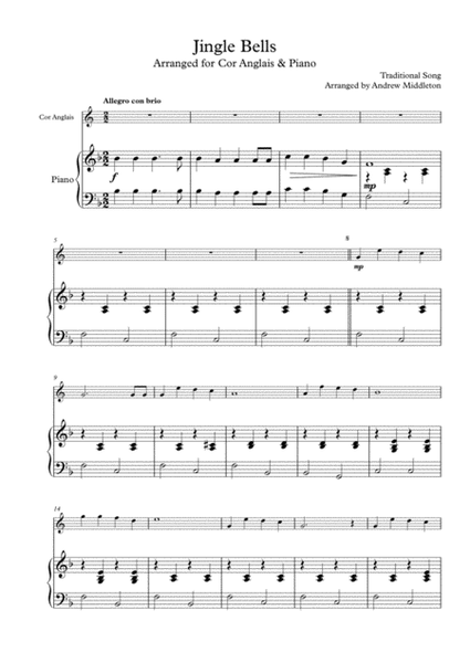 jingle Bells arranged for Cor Anglais & Piano