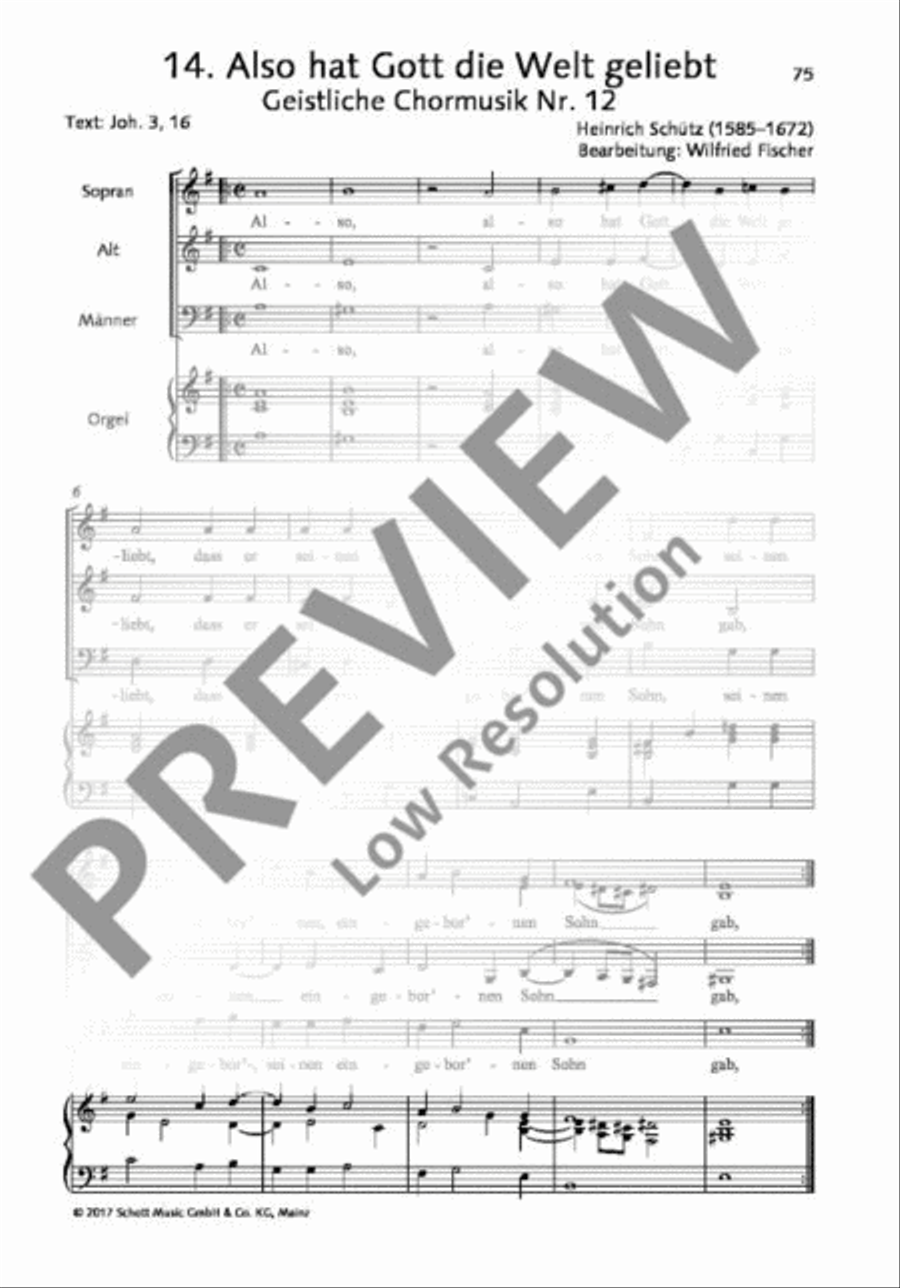 Also hat Gott die Welt geliebt Mixed Choir scores gallery preview page 2