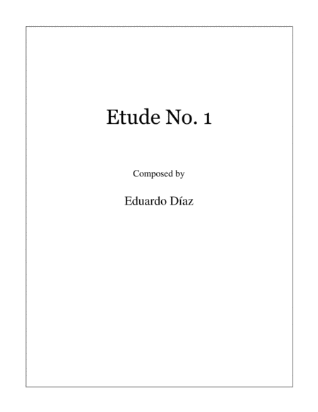 Etude No.1 image number null