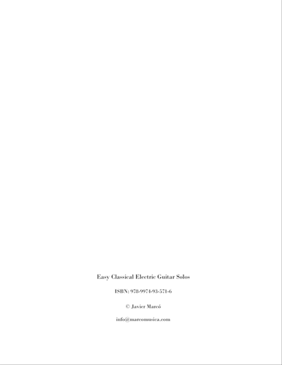 Easy Classical Electric Guitar Solos Acoustic Guitar scores gallery preview page 2