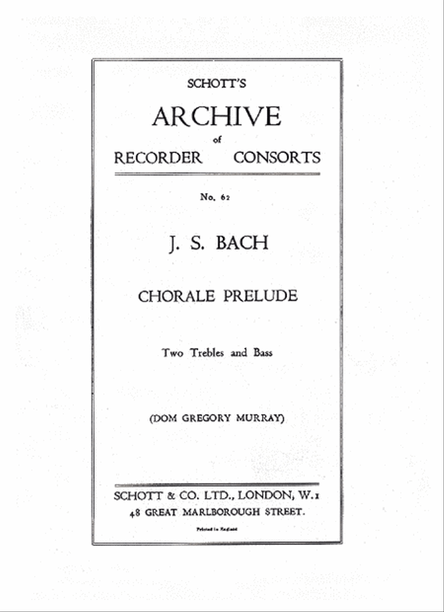 Chorale Prelude**pop** Alto Recorder scores gallery preview page 1