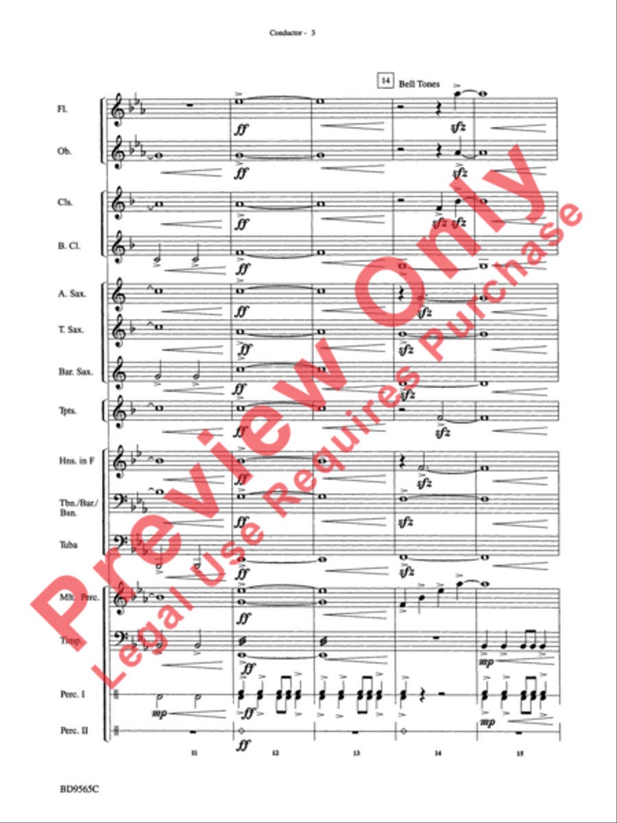 Liturgical Fanfare Concert Band scores gallery preview page 6