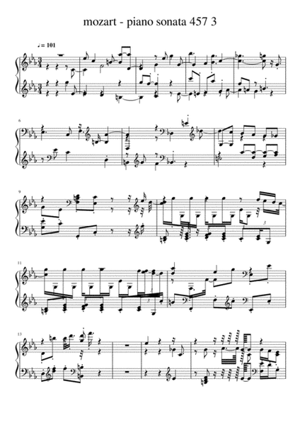 mozart - piano sonata 457 3