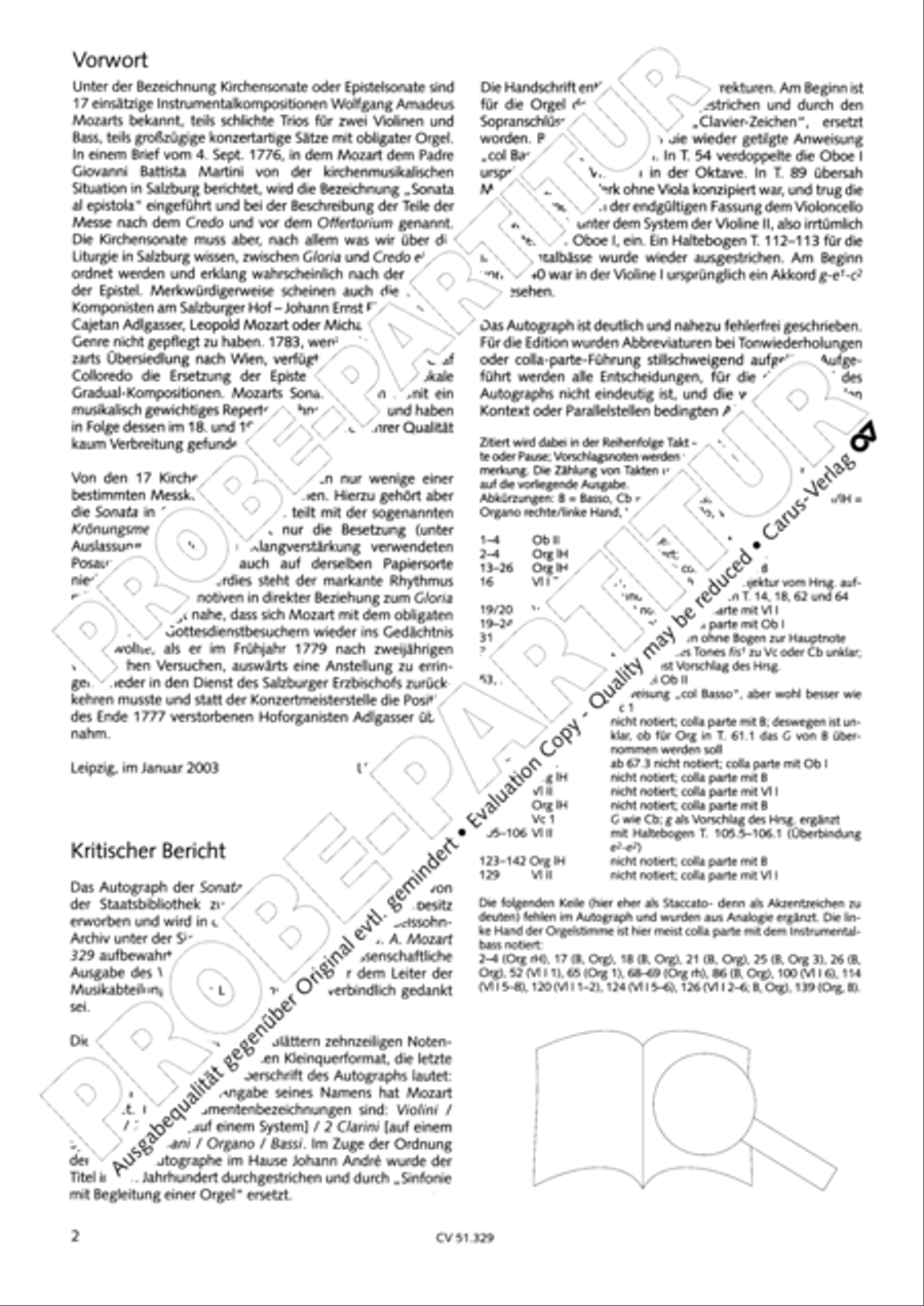 Sonata in C major Orchestra scores gallery preview page 3