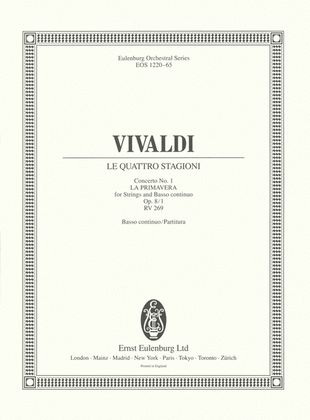 Book cover for Le quattro stagioni (The four seasons) Op. 8/1 RV 269