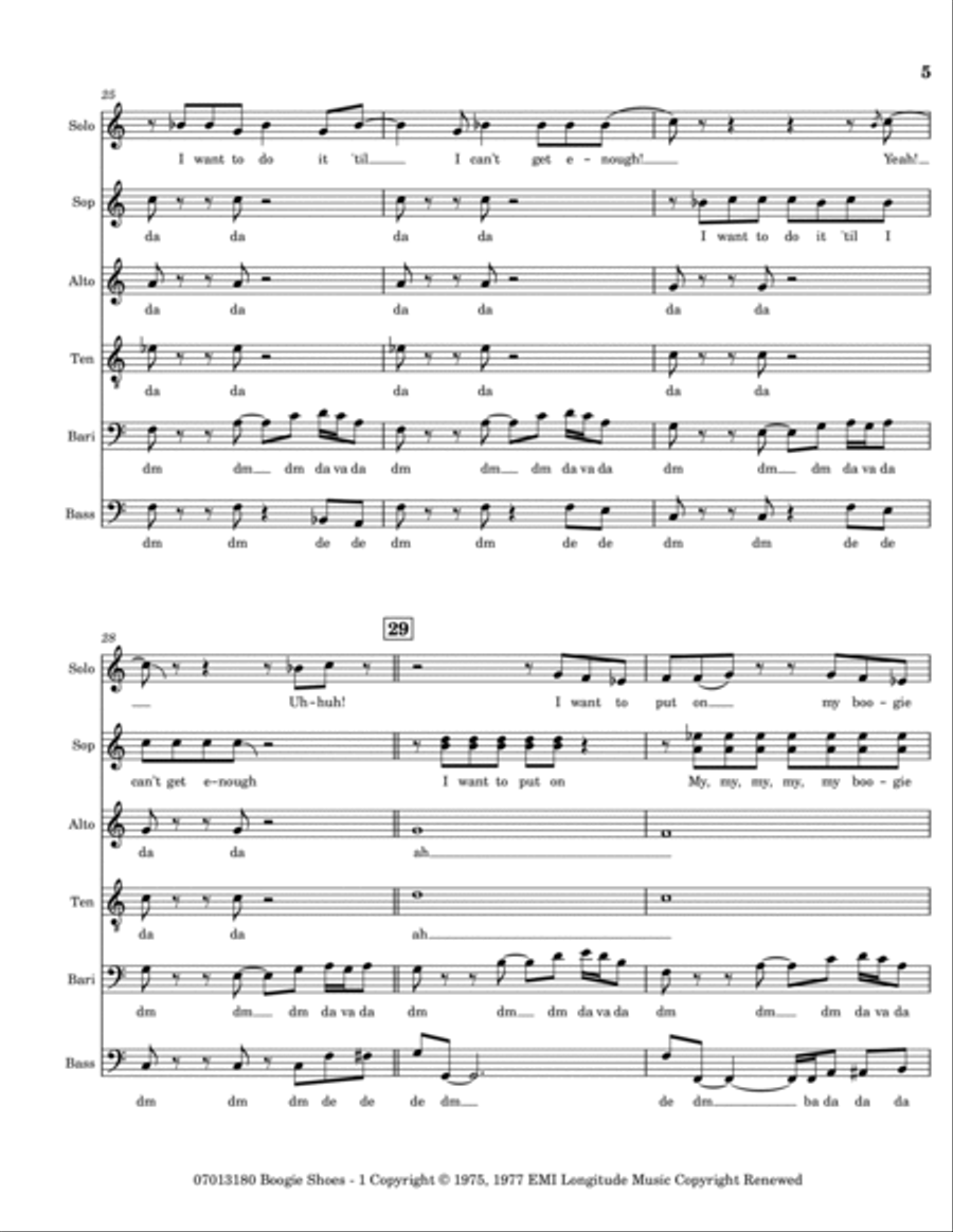 Boogie Shoes Divisi scores gallery preview page 5