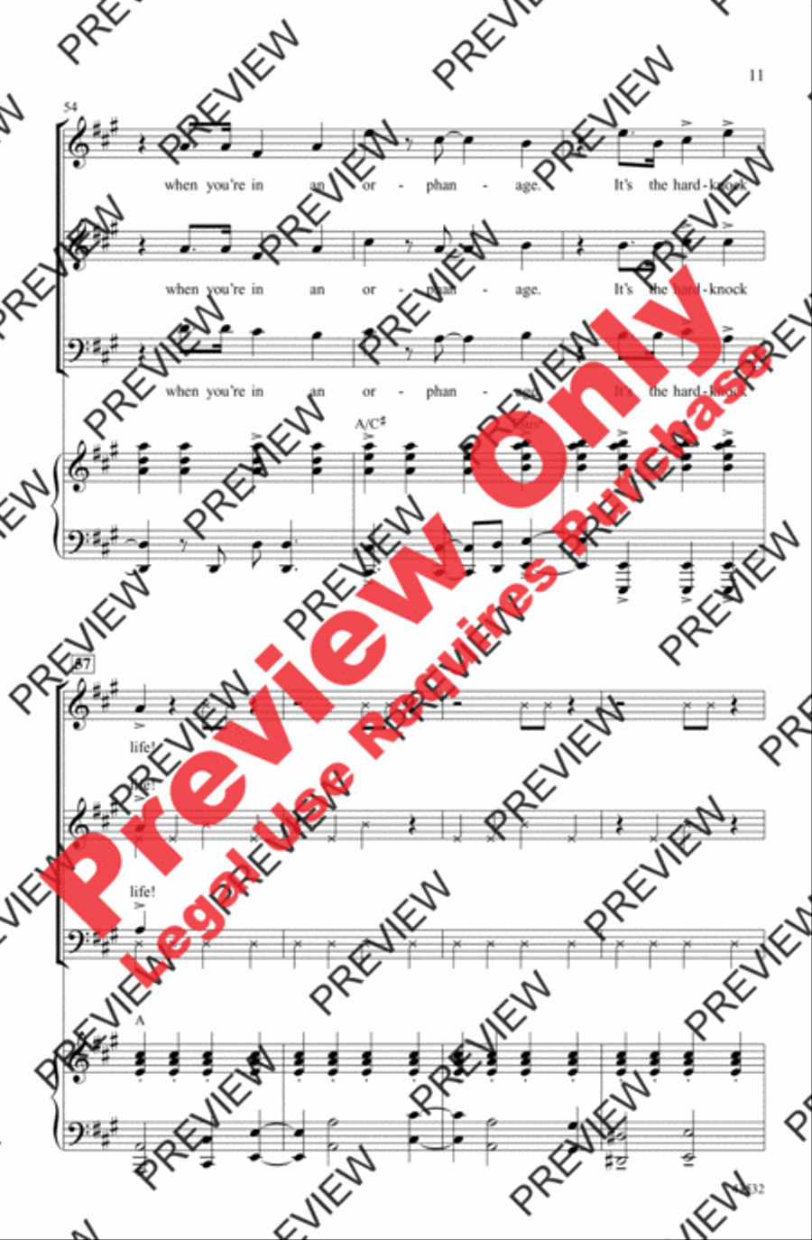 It's the Hard-Knock Life It's the Hard-Knock Life 3-Part scores gallery preview page 11