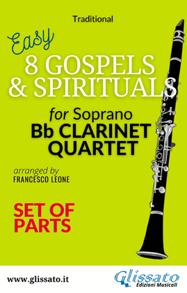 Book cover for 8 Gospels & Spirituals for Clarinet quartet (parts)