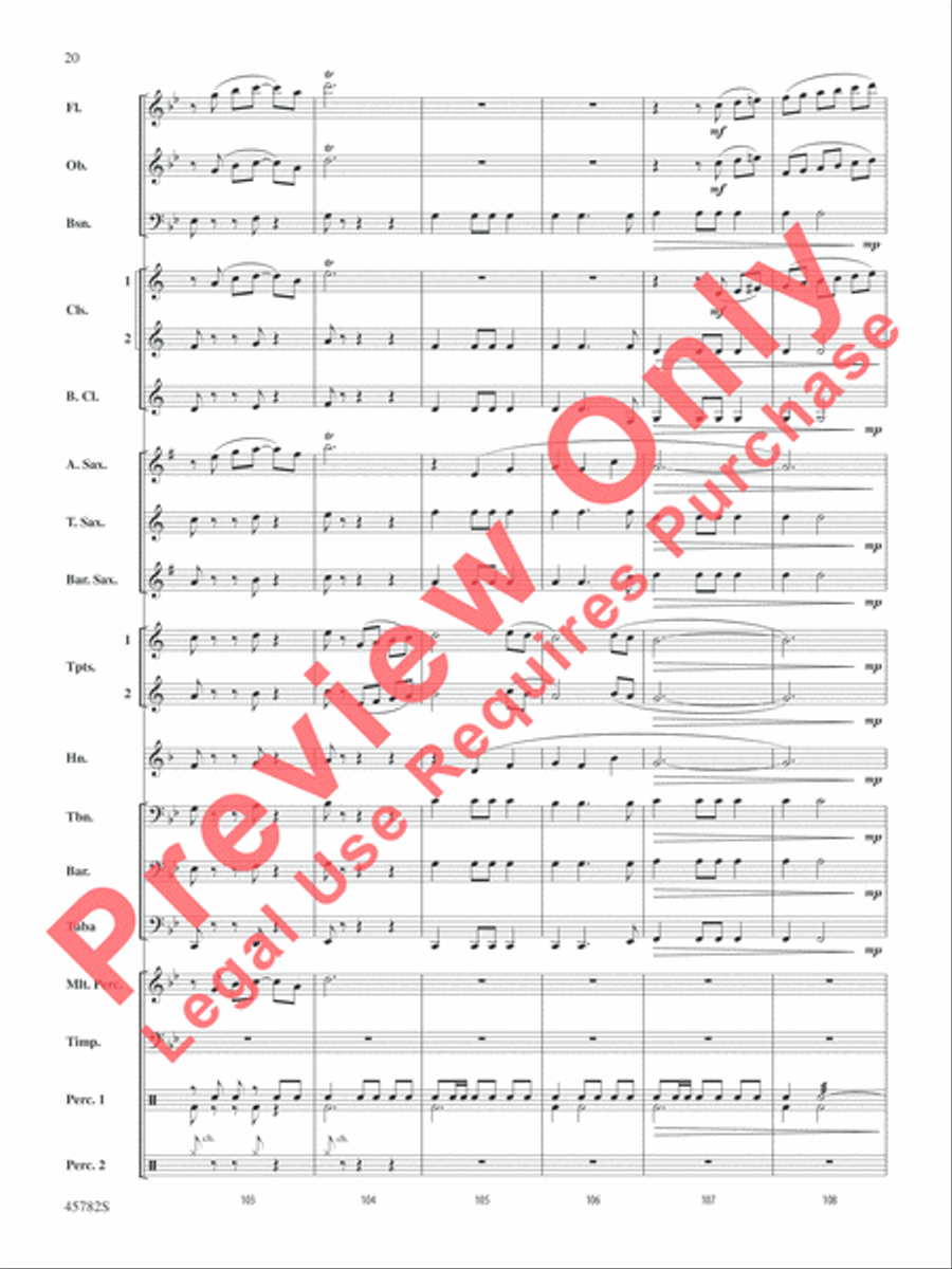 Gabriel's Message Concert Band scores gallery preview page 21