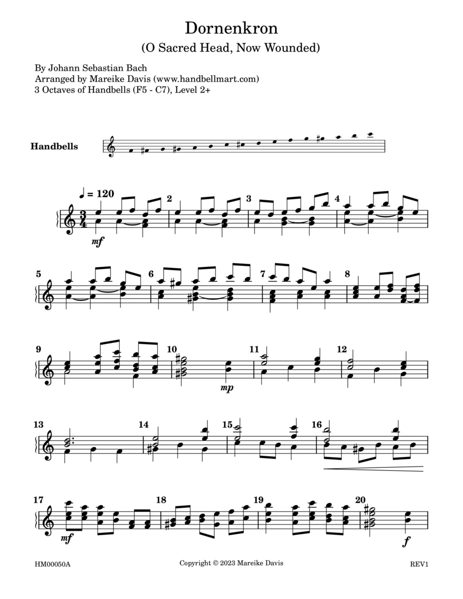 Dornenkron Handbell Choir scores gallery preview page 1