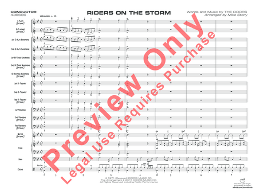 Riders on the Storm Jazz Ensemble scores gallery preview page 2