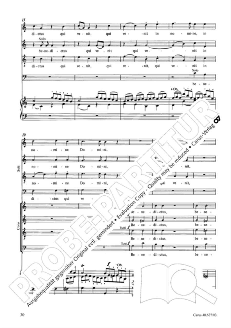 Mass in C Major 4-Part scores gallery preview page 31