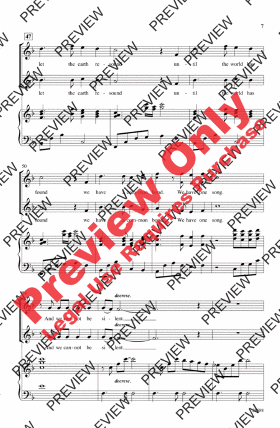 I Cannot Be Silent 2-Part scores gallery preview page 7