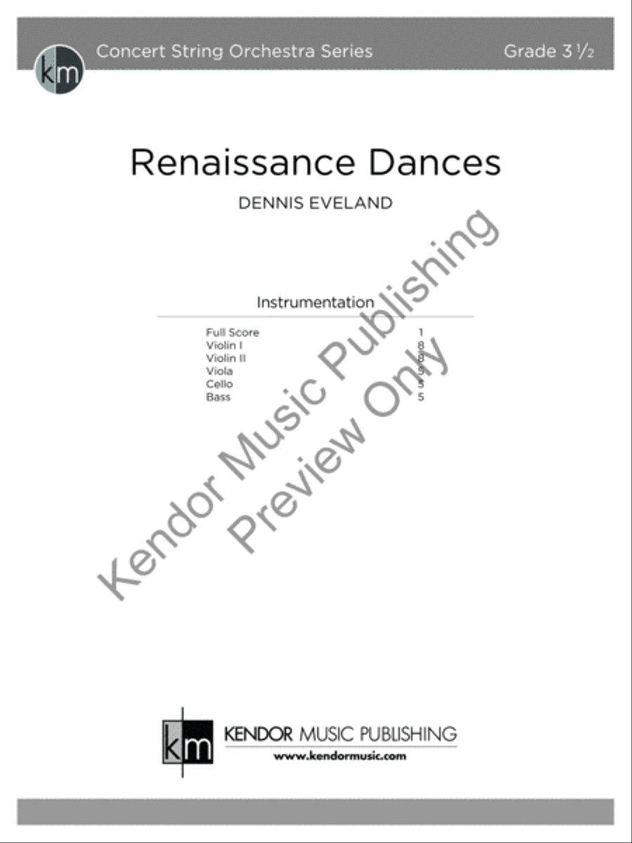 Renaissance Dances String Orchestra scores gallery preview page 2