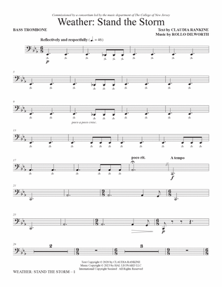 Weather: Stand The Storm (Full Orchestration) - Bass Trombone