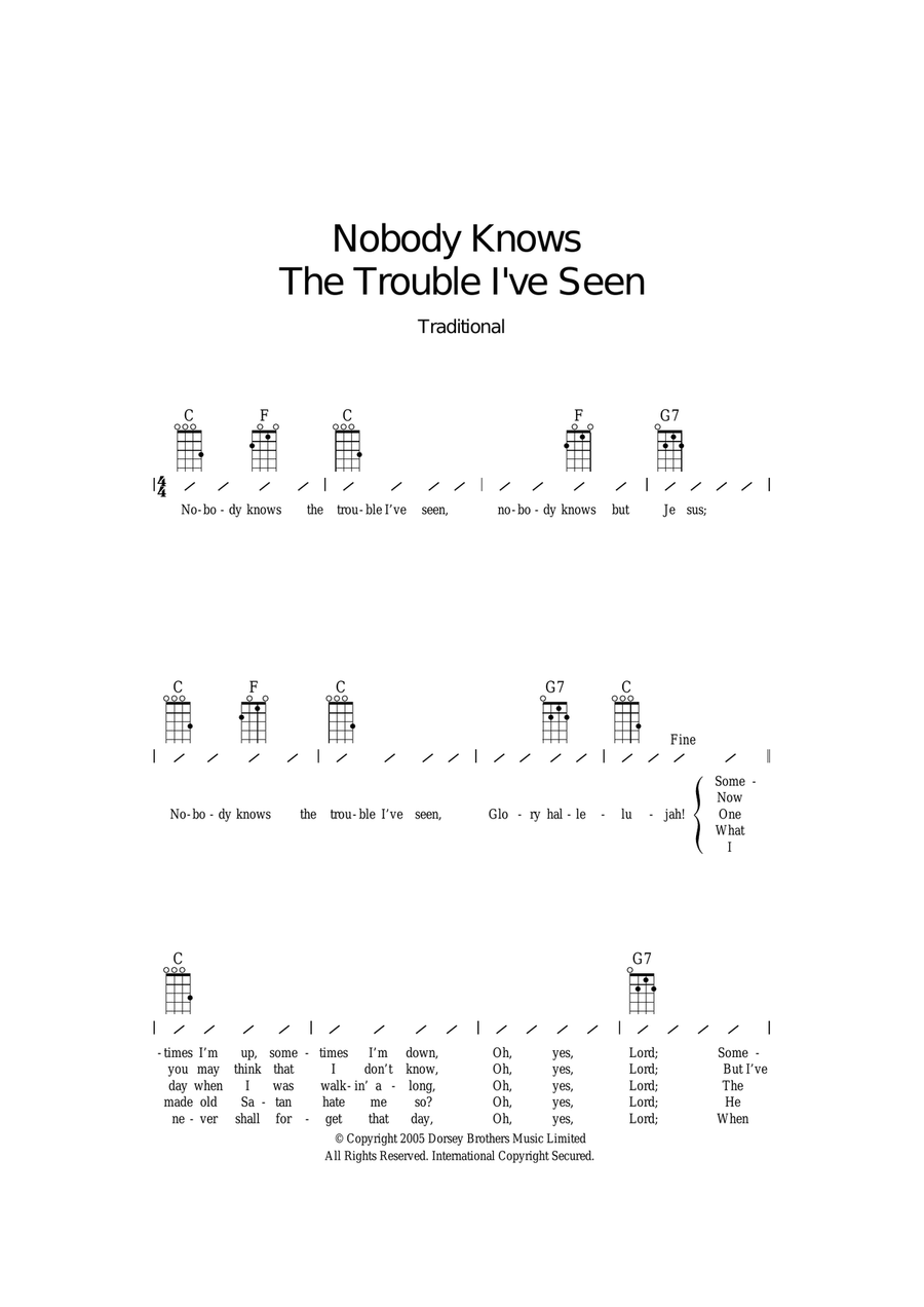 Nobody Knows The Trouble I've Seen