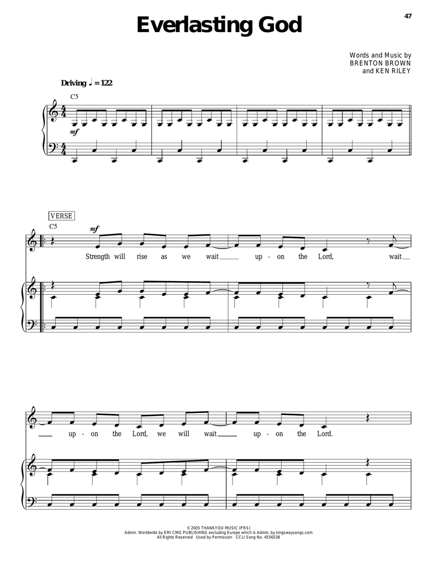 Everlasting God Guitar scores gallery preview page 1