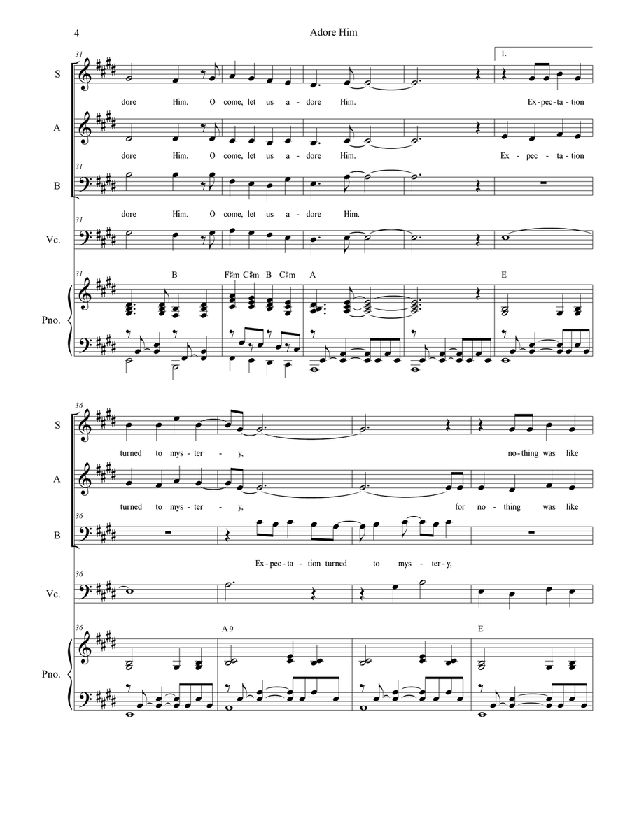 Adore Him 3-Part scores gallery preview page 4