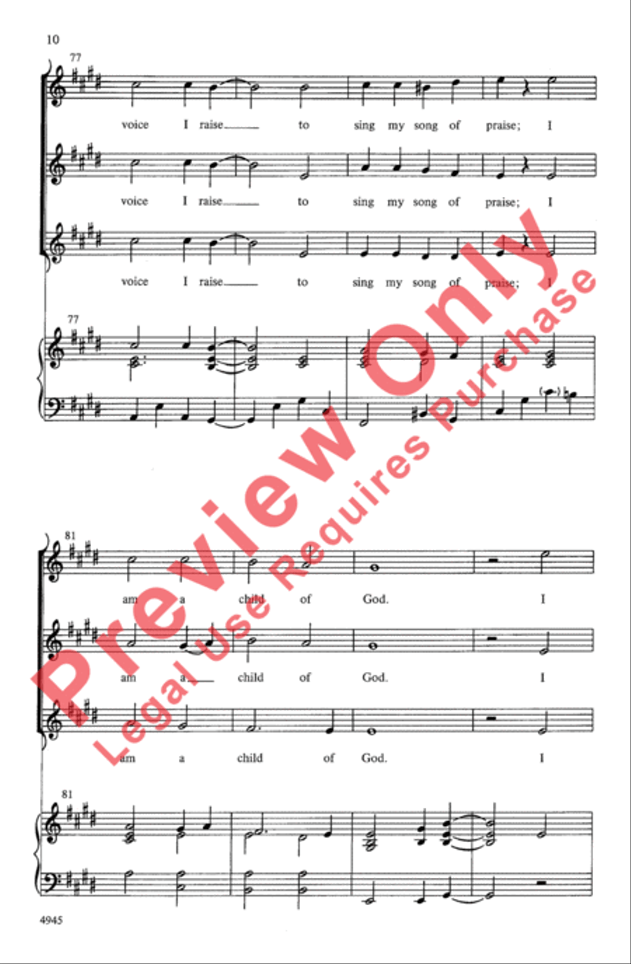 I Am God's Child 2-Part scores gallery preview page 9