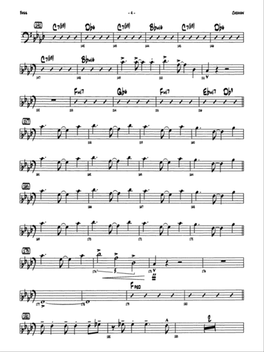 Caravan: String Bass Jazz Ensemble scores gallery preview page 4