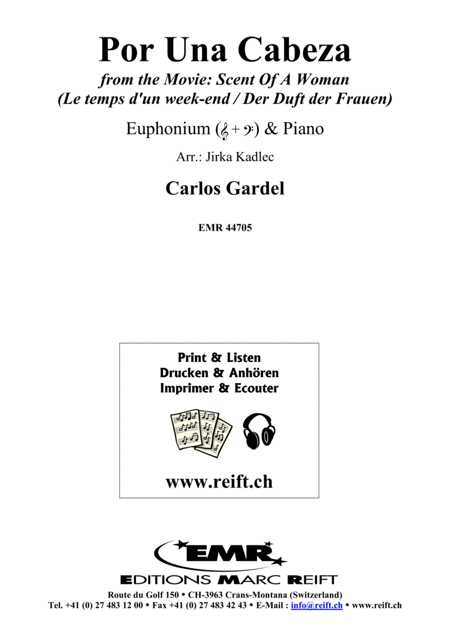 Por Una Cabeza Euphonium scores gallery preview page 1
